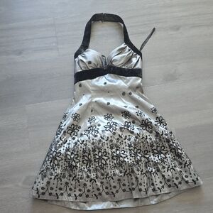 Roberta Bridal Black and Silver Mini Dress